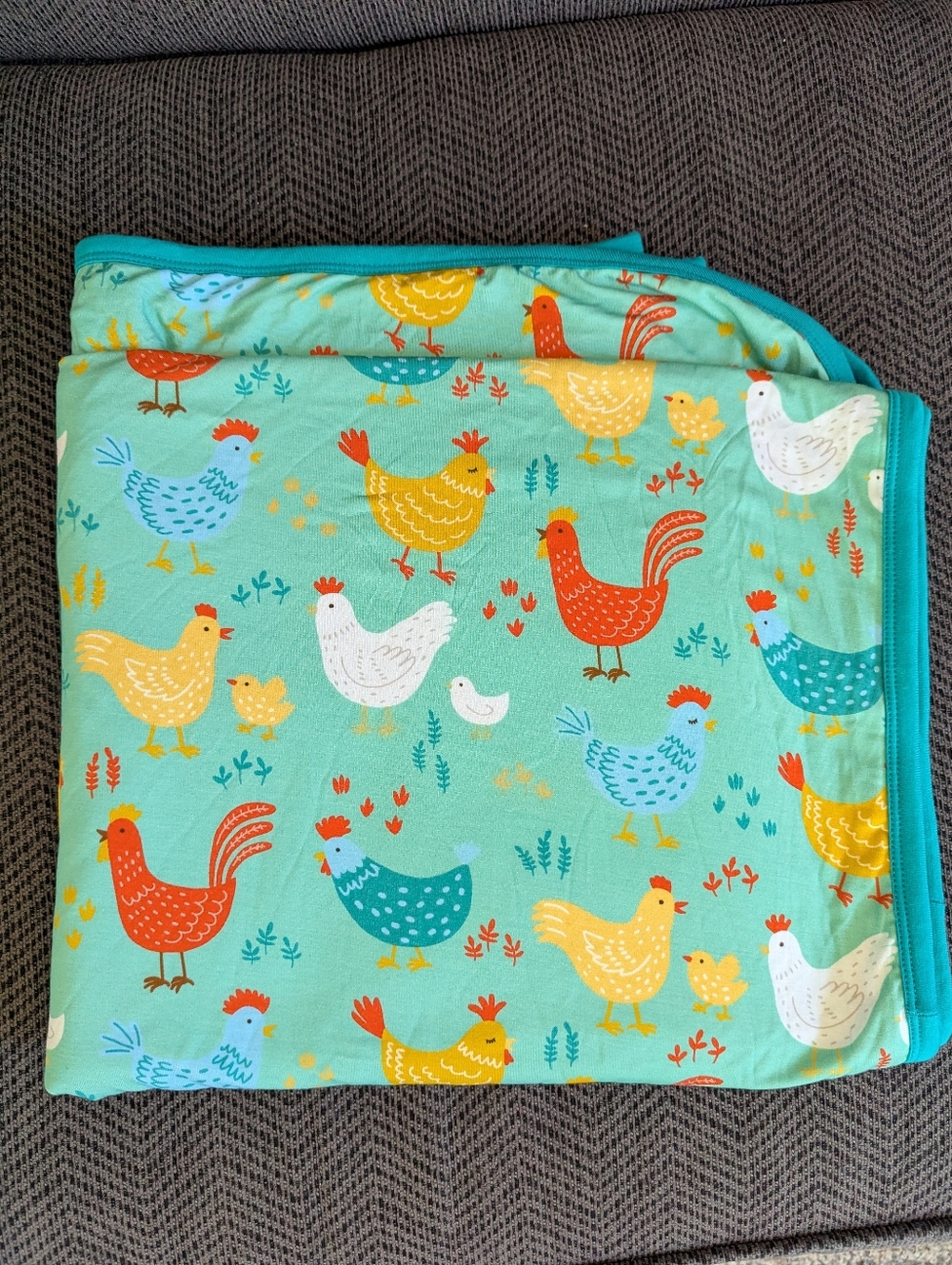 Little Sleepies Cozy Coop Chicken Print Cloud Blanket